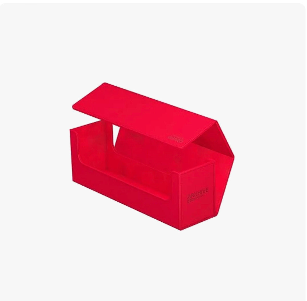Arkhive XenoSkin 400+ Monocolor Deck Case - Red - Ultimate Guard Deck Boxes